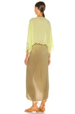 Siren Maxi Dress Soft Neon Ombre -Fashion Clothing Store YOUN WD1167 V3