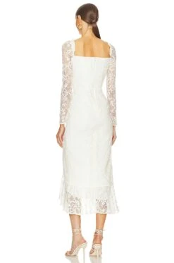 Ariel Midi Dress Hollywood Lace -Fashion Clothing Store YUMI WD564 V4