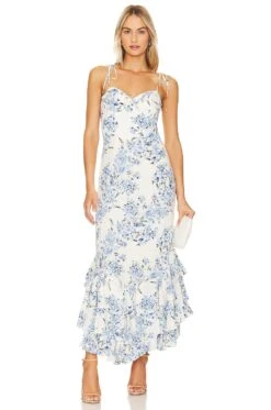 Baxter Midi Dress Positano Blue