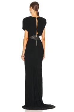 Bond Gown Black -Fashion Clothing Store ZHIR WD188 V3