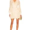 Zimmermann Wrap Mini Dress Cream & Gold -Fashion Clothing Store ZIMM WD294 V1