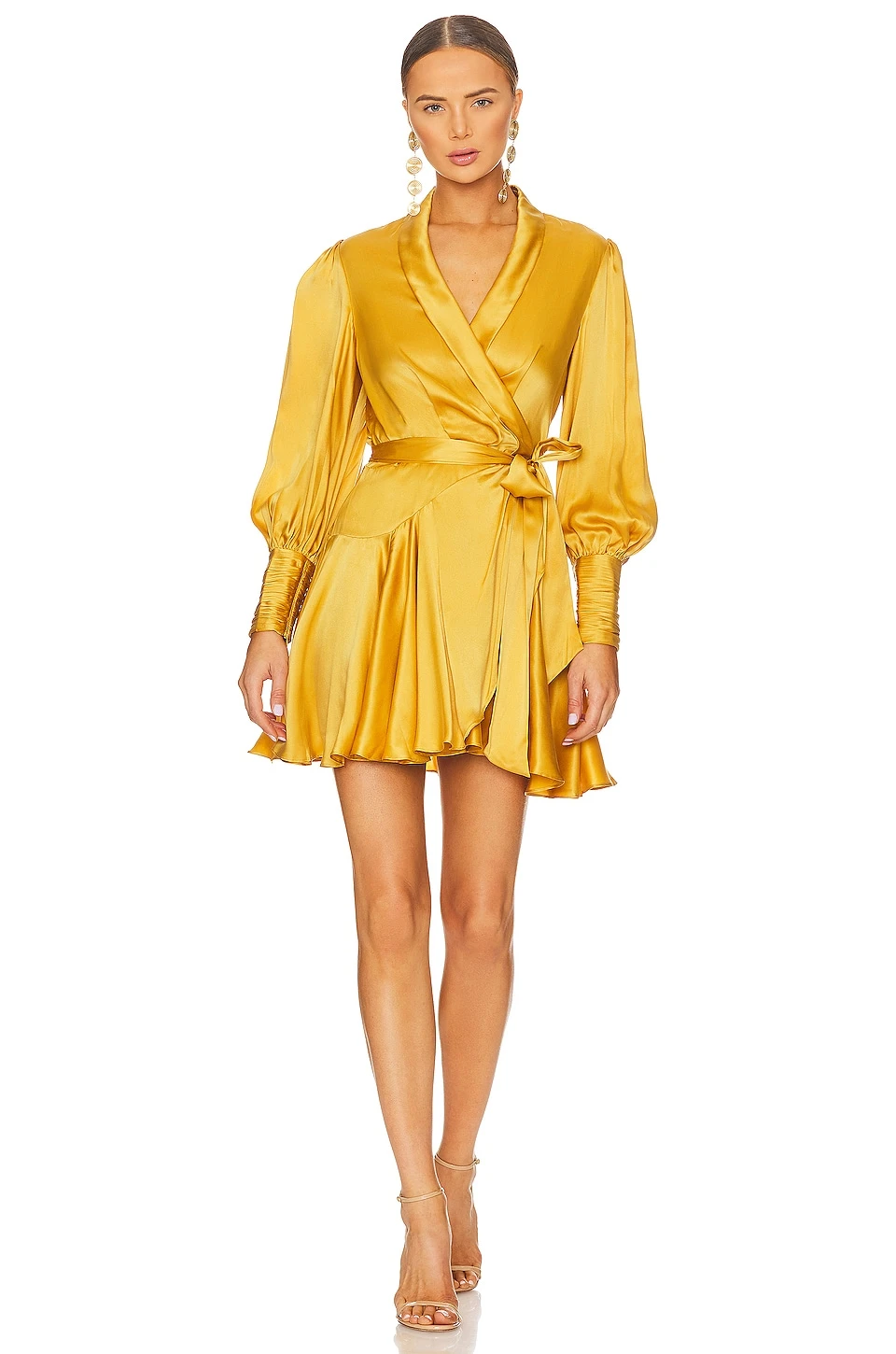 Zimmermann Silk Wrap Mini Dress Musk 9 Zimmermann Silk Wrap Mini Dress Musk - Image 7
