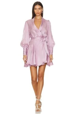 Zimmermann Silk Wrap Mini Dress Musk 13 Zimmermann Silk Wrap Mini Dress Musk -Fashion Clothing Store ZIMM WD398 V1 1