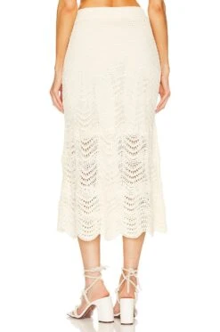 Zimmermann Devi Textured Skirt Cream -Fashion Clothing Store ZIMM WQ21 V3