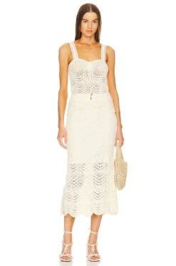 Zimmermann Devi Textured Skirt Cream -Fashion Clothing Store ZIMM WQ21 V4
